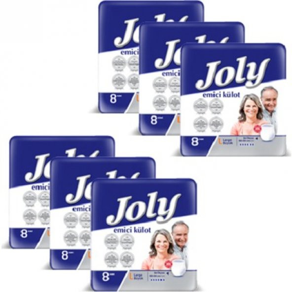 JOLY EMİCİ KÜLOTLU BEZ. BÜYÜK BOY LARGE 8 ADET X 6 PAKET 48 ADET