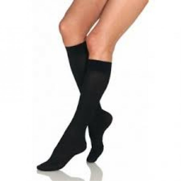 Dizaltı Varis Çorabı -Orta Basınç 23 - 32 mmHg - Siyah Renk