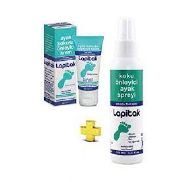 Lapitak Ayak Kokusu Önleyici Krem 60 ML + Koku Önleyici Ayak Spreyi 125 ML