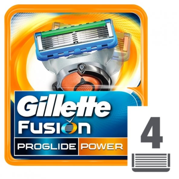 Gillette Fusion Proglide Power Yedek Tıraş Bıçağı 4Lü