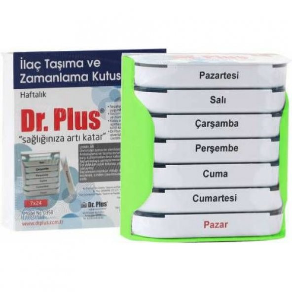 Dr.Plus DR-0358 Haftalık İlaç Saklama Kutusu 7x24 - 5