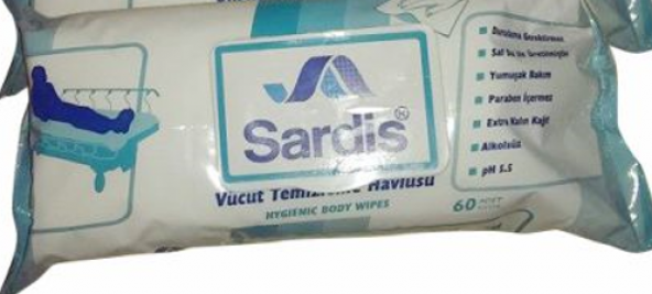 Sardis SH01 Hijyenik Vücut Temizleme Bezi Havlusu 60 lı 1 Paket