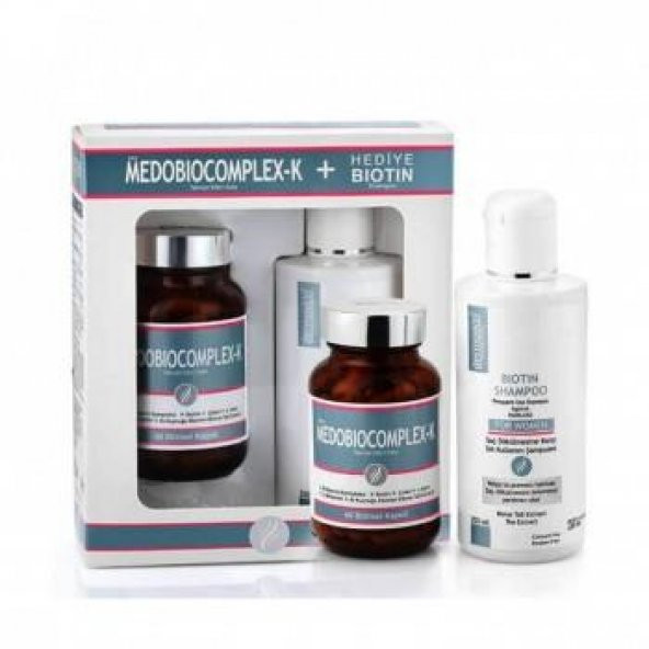 Dermoskin Medobiocomplex-K 60 Kapsül Kadın + Biotin Şampuan 200 ml Saç Serumu