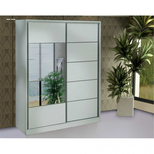 Aynalı Sürgülü Dolap Gardrop mdf 200cm