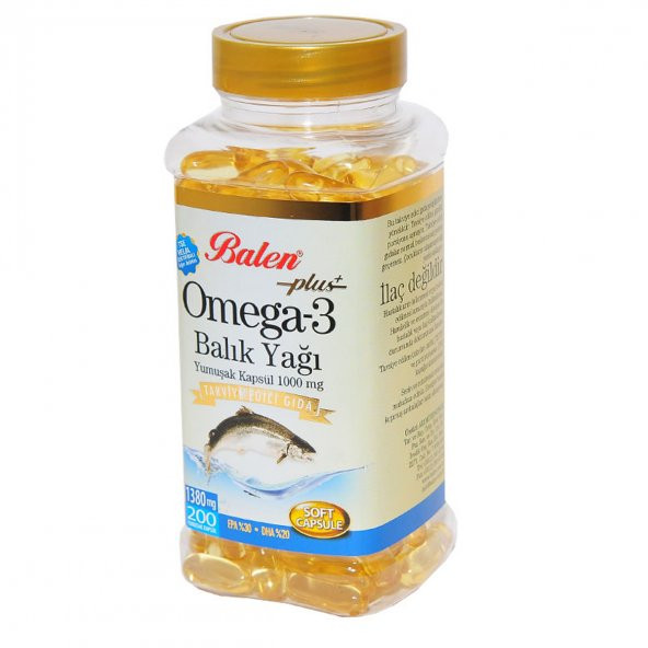 Omega 3 Plus+ Balık Yağı Yumuşak 200 Kapsül - 6