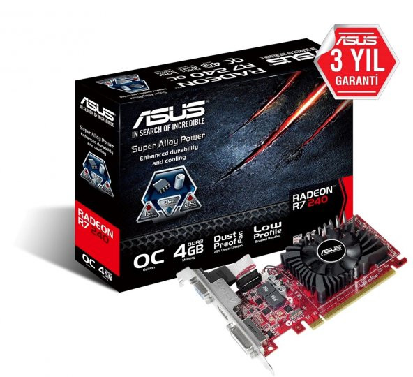 Asus R7240 4GB OC Edition GDDR3 128Bit Hdmi