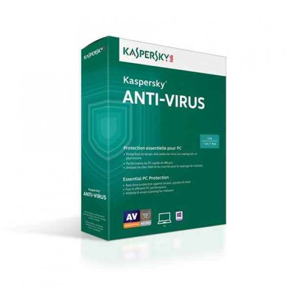 Kaspersky Antivirüs 2 Kullanıcı Kutu