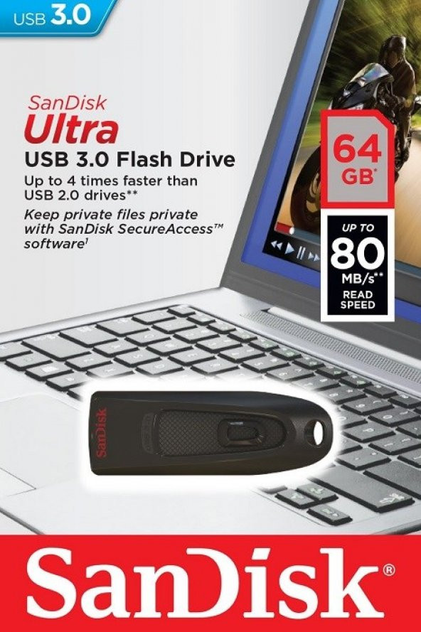 Sandisk 64GB Usb Ultra Usb3.0 SDCZ48-064G-U46