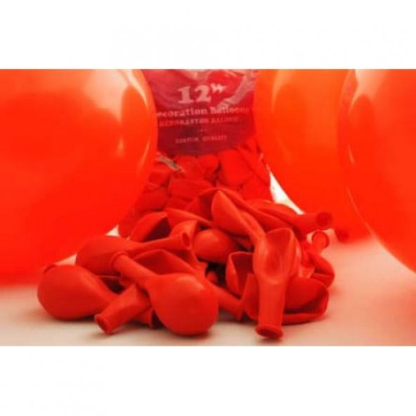 12 inç Kırmızı Dış Mekan Dekorasyon Balonu