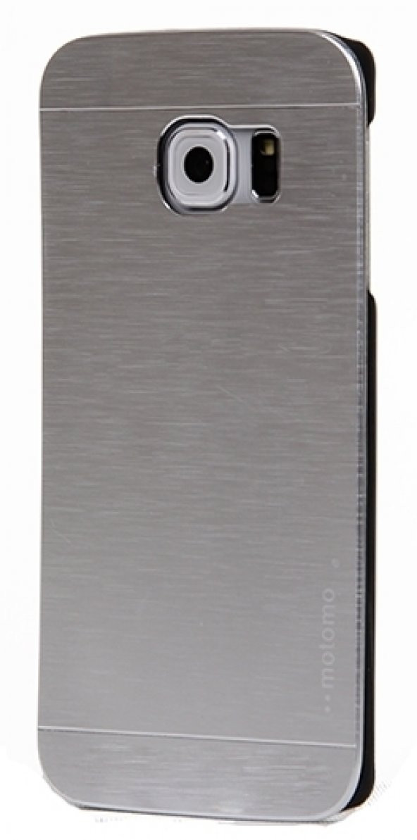 Motomo Samsung Galaxy S6 Edge Plus Metal Silver Rubber Kılıf