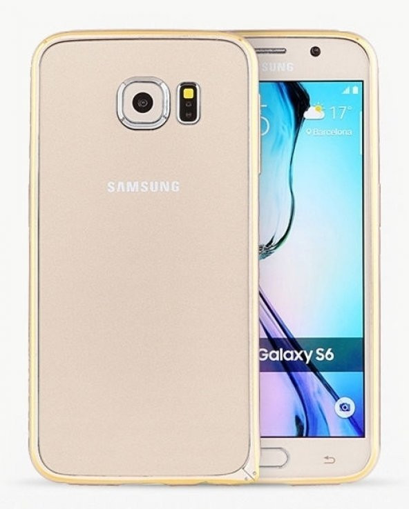 TotuDesing Samsung Galaxy S6 Alüminyum Çerçeve Gold/Silver
