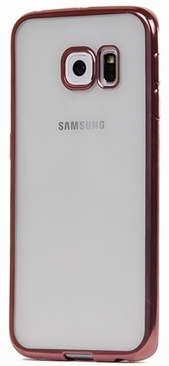 Totu Desing Samsung Galaxy S6 Edge Rose Gold Kenarlı Kılıf