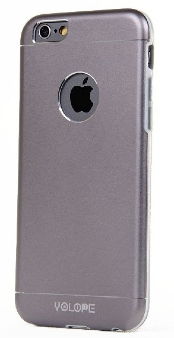 YOLOPE iPhone 6 Plus / 6s Plus Ruber Kılıf - Aluminum Grey