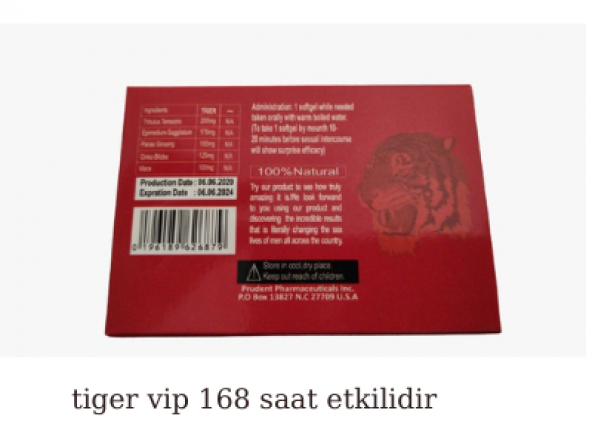 Tiger vip Performans Arttırıcı Kapsül 12 li kapsül 3 gün etkilidir