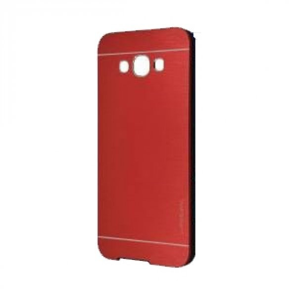 Motomo Samsung J3 Metal Sert Ruber Kılıf -Kırmızı