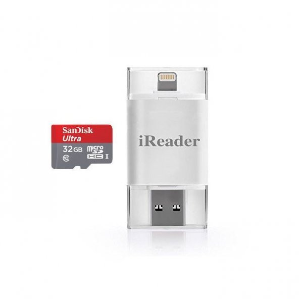 iReader Lightning iPhone iPad iPod Flash Bellek 32GB