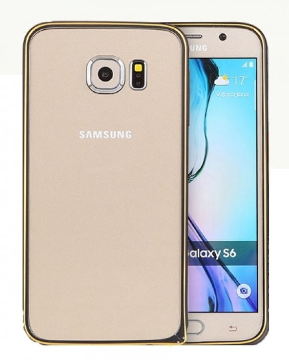 TotuDesing Samsung Galaxy S6 Alüminyum Çerçeve - Black/Gold