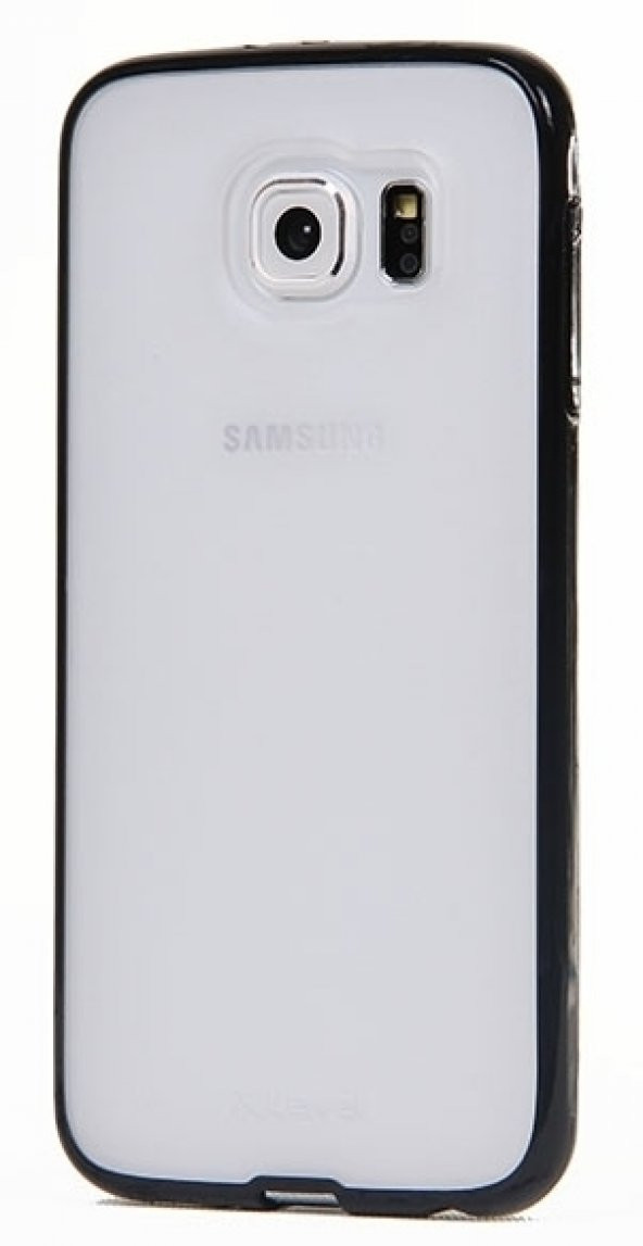 Samsung S6 Siyah Silikon Kenarlı Şeffaf Kılıf