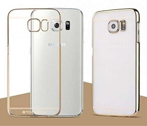 TotuDesing Samsung Galaxy S6 Metalik Gold Kılıf