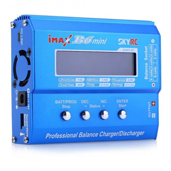 Skyrc İmax B6 Mini 60W/6A Profesyonel LiPo Şarj Aleti + (1 YIL GARANTİ)+(ÇANTA)+(ÜCRETSİZ KARGO) - 2