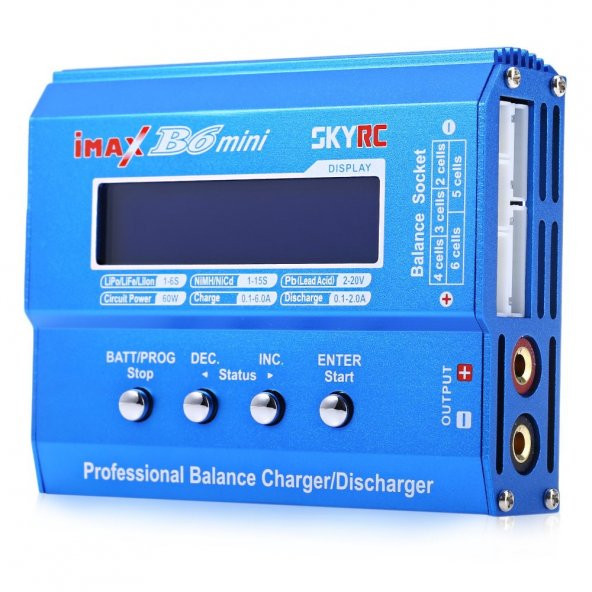Skyrc İmax B6 Mini 60W/6A Profesyonel LiPo Şarj Aleti + (1 YIL GARANTİ)+(ÇANTA)+(ÜCRETSİZ KARGO) - 3