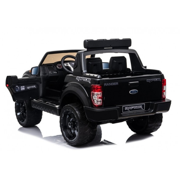 Lisanlı 24Volt Ford Akülü Araba Ford Ranger Raptor Pikap Çift Akü 4 Motorlu 2 Kişilik Tablet Ekran Metalik Siyah - 5