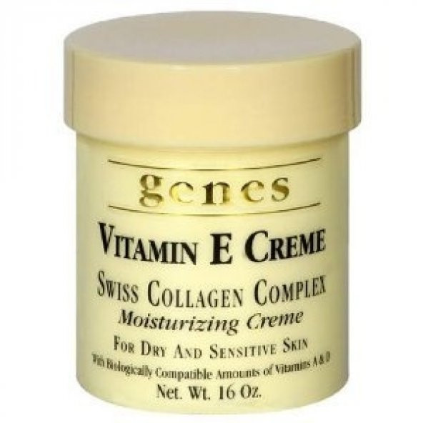 Genes Vitamin E Creme Swiss Collagen Complex 16 .oz