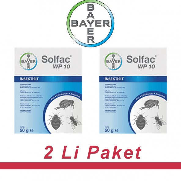 Bayer Solfac WP 10 Pire İlacı 50 Gr 2 Li Paket