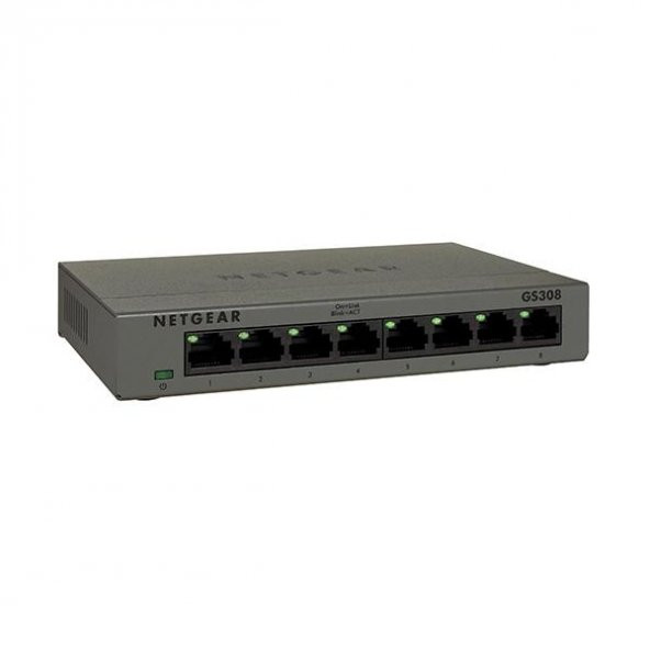 NetGear GS308-100PES 8 Portlu 10/100/1000 ProSafe Gigabit Switch