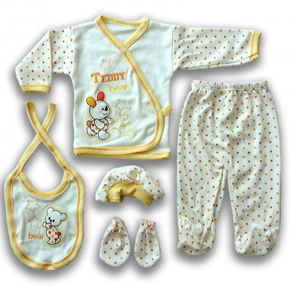 32139 LUXELINE - ORGANİK 100 PAMUK 5 Parça Zıbın takımı - 2