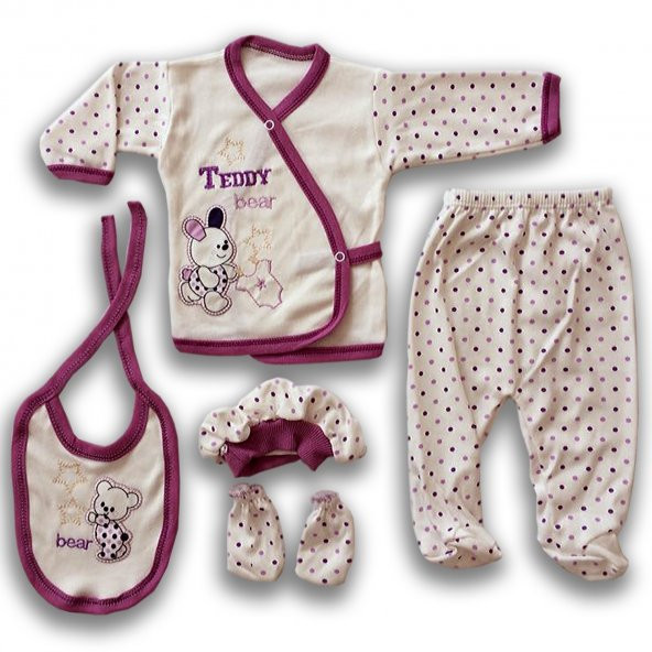 32139 LUXELINE - ORGANİK 100 PAMUK 5 Parça Zıbın takımı - 3