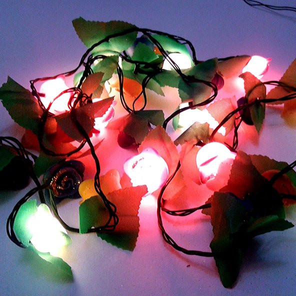 91289-3 YILBAŞI ÇAM AĞACI SÜSLEME IŞIKLARI GÜL ŞEKİLLİ - 2