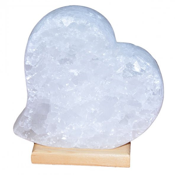 Kalp Şekilli Doğal Kaya Tuzu Lambası Çankırı Kablolu Ampullü Beyaz 3-4 Kg