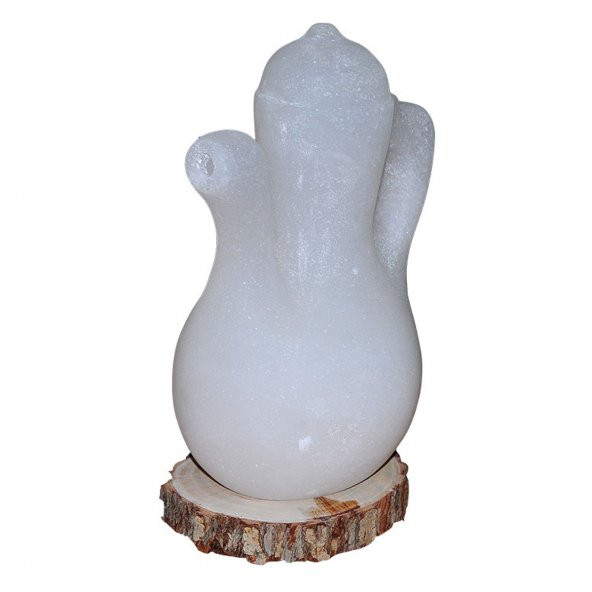 İbrik Şekilli Doğal Kaya Tuzu Lambası Çankırı Kablolu Ampullü Beyaz 5-7 Kg - 2