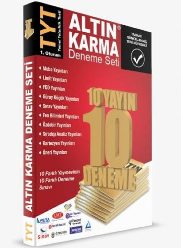 Altın Karma YKS TYT 10 Farklı Yayın 10 Deneme Altın Karma Yayınları