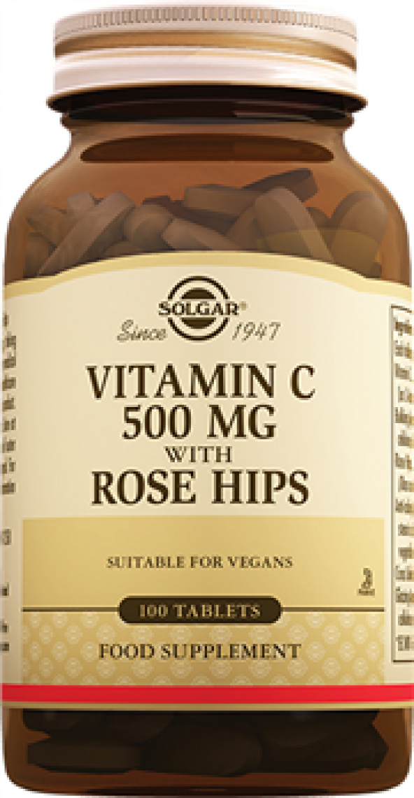 Solgar Vitamin C 500 mg With Rose Hips SKT : 03/2022