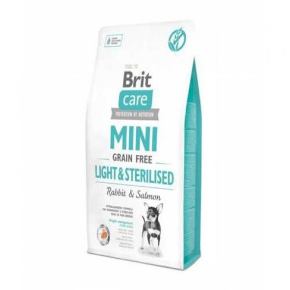 Brit Care Tahılsız Mini Irk Light Ve Kısır Tavşanlı Somonlu Köpek Maması 2 Kg