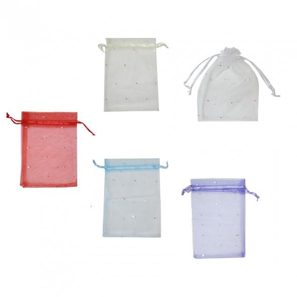 Kına Çerez Kesesi Taşlı 12X17 Cm  (50 Adet) - 1