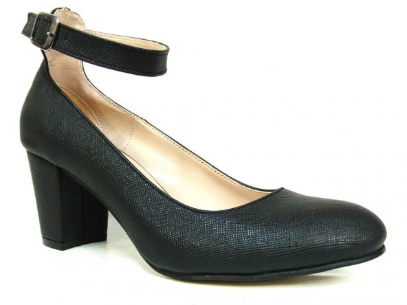 Zenay 1540 Siyah Topuklu Bayan Ayakkabı