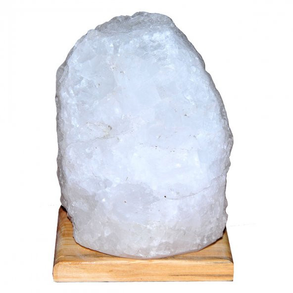 LokmanAVM Doğal Kristal Kaya Tuzu Lambası Çankırı Kablolu Ampullü Beyaz 2-3 Kg