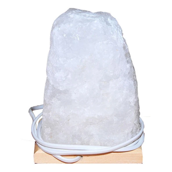 Kristal Şekilli Doğal Kaya Tuz Lambası Anahtarlı Ampullü 2-3KG