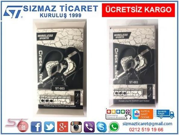 Kulak İçi Beyaz Kulaklık - Kancalı Kulaklık - Wireless Kulaklık