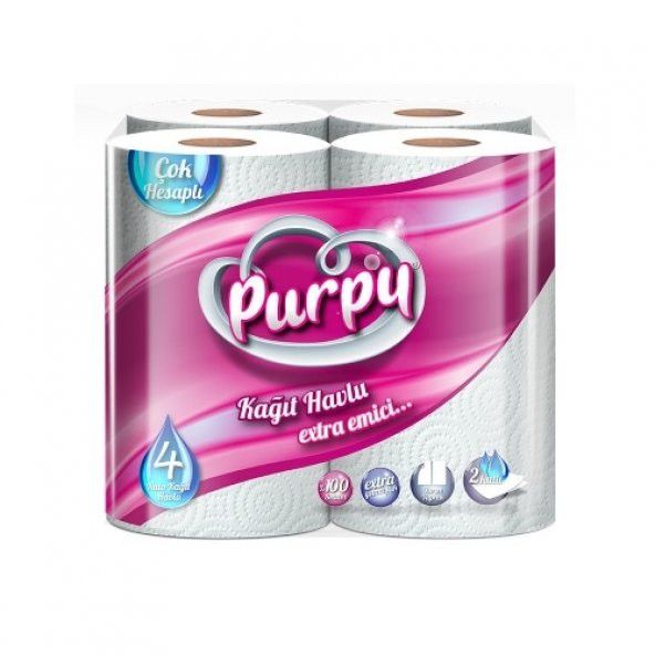 Havlu Purpy Extra 4lü (Peçete,Havlu,Temizlik Kağıtları)