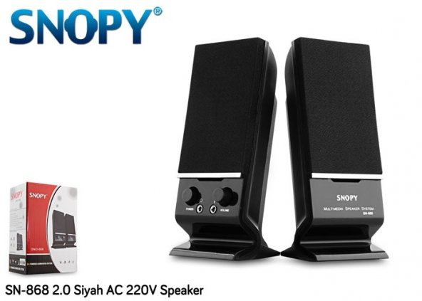 Snopy SN-868 2.0 Siyah AC 220V Speaker