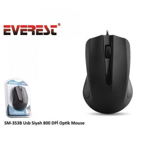 Everest SM-353B Usb Siyah 800 dpi Optik Mouse