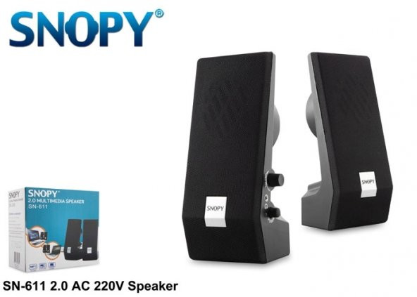 Snopy SN-209 2.0 Siyah AC 220V Speaker