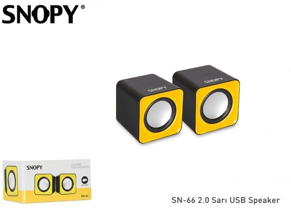 Snopy SN-66 2. 0 Sarı USB Speaker