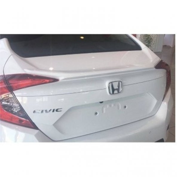 Oled Garaj Honda Civic Işıksız Hibrid Anatomik Boyalı Spoiler Rüzgarlık Tayvan Beyaz