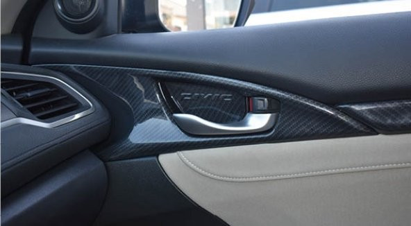 Oled Garaj Honda Civic Karbon Kapı Açma Kolu Kaplama Kalın Model Fc5 2016-2020