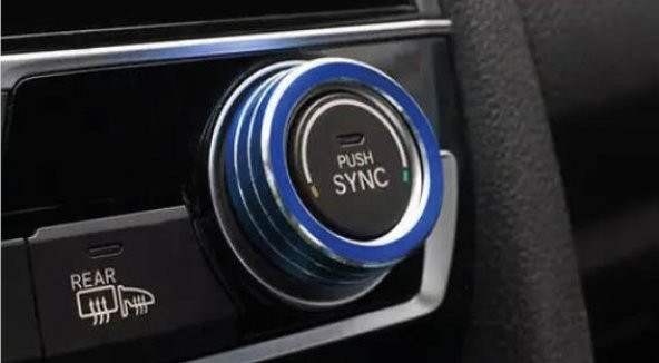 Oled Garaj Honda Civic Fc5 Klima Düğme Kontrol Kaplama Mavi 2016-2019
